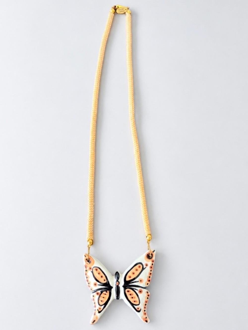 Miriam Haskell Vintage Butterfly Pendant Necklace Patent 3427691